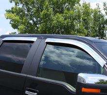 Load image into Gallery viewer, AVS 07-18 Toyota Tundra Crewmax Ventvisor Outside Mount Front &amp; Rear Window Deflectors 4pc - Chrome - Back View