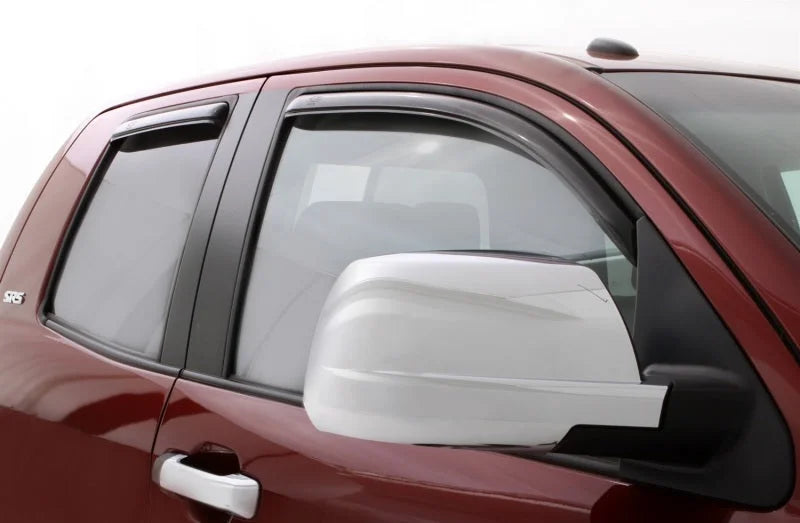 AVS 07-18 Toyota Tundra Double Cab Ventvisor In-Channel Front & Rear Window Deflectors 4pc - Smoke - Side View