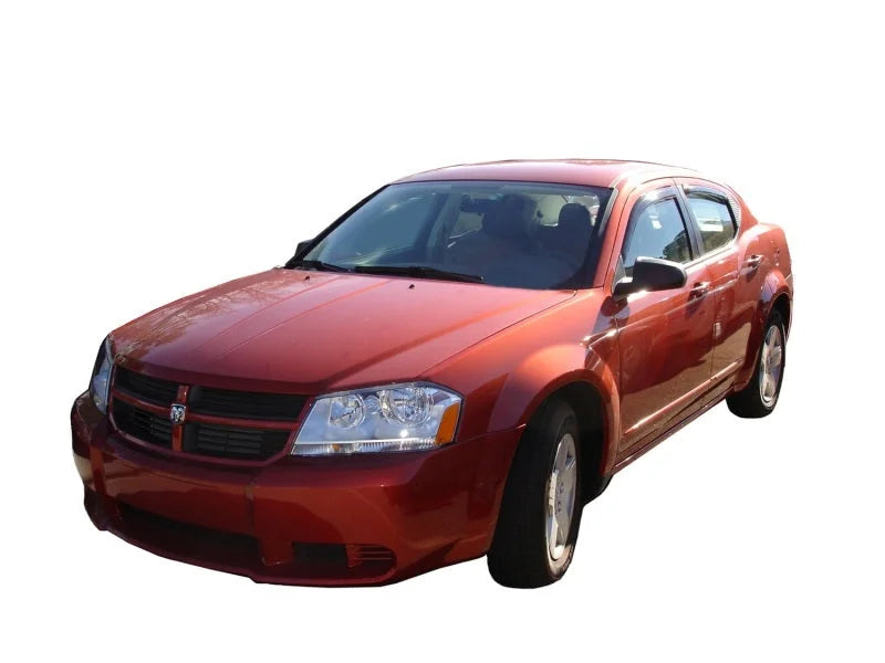 AVS 08-14 Dodge Avenger Ventvisor In-Channel Front & Rear Window Deflectors 4pc - Smoke - Back View
