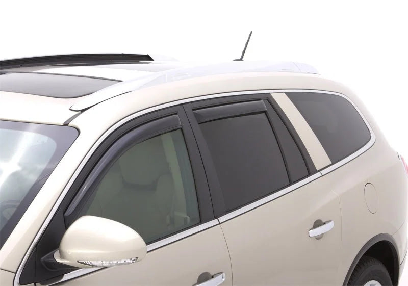 AVS 08-17 Buick Enclave Ventvisor In-Channel Front & Rear Window Deflectors 4pc - Smoke - Side View