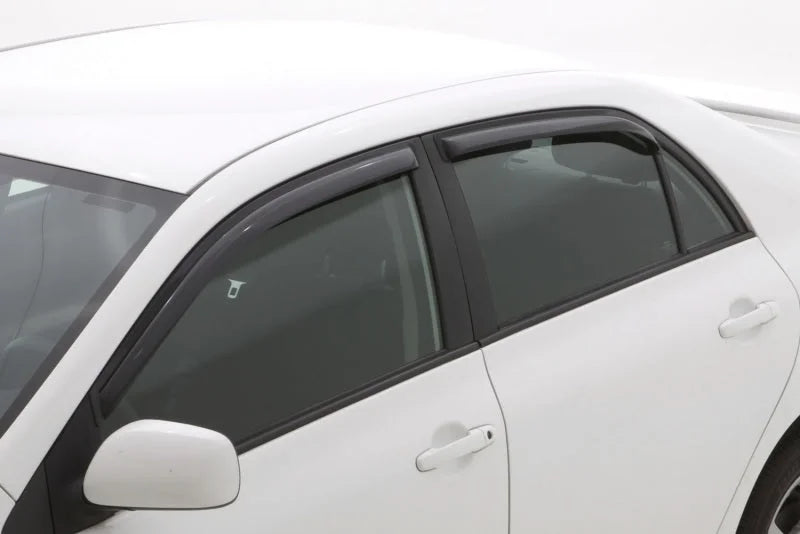 AVS 09-13 Toyota Corolla Ventvisor In-Channel Front & Rear Window Deflectors 4pc - Smoke - Side View