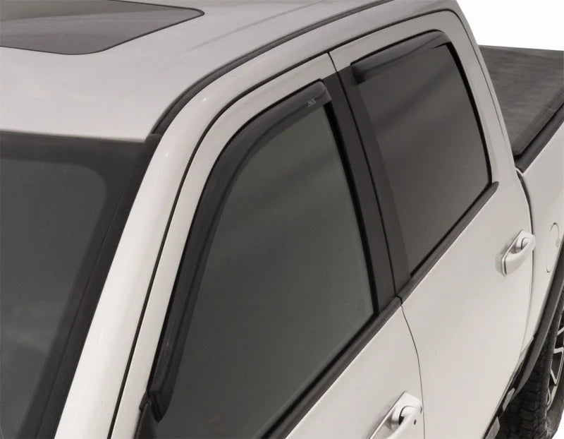 AVS 09-18 Dodge RAM 1500 Crew Cab Ventvisor In-Channel Front & Rear Window Deflectors 4pc - Smoke - Installation View