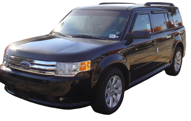 AVS 09-18 Ford Flex Ventvisor Outside Mount Window Deflectors 4pc - Smoke - Detail View