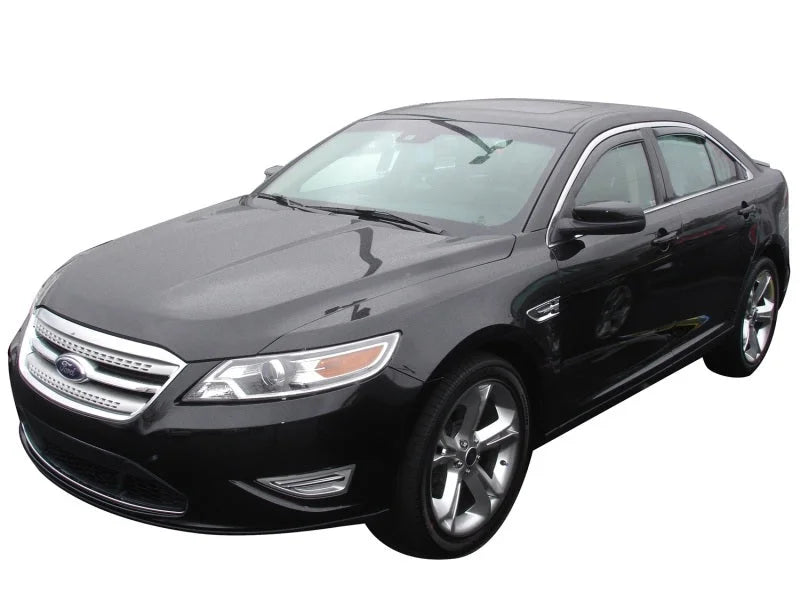 AVS 10-18 Ford Taurus Ventvisor In-Channel Front & Rear Window Deflectors 4pc - Smoke - Back View