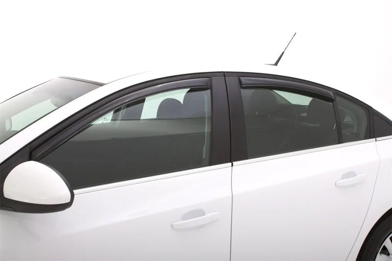 AVS 11-15 Chevy Cruze Ventvisor In-Channel Front & Rear Window Deflectors 4pc - Smoke - Side View