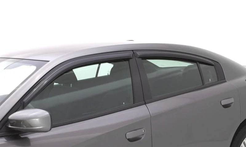 AVS 11-18 Dodge Charger Ventvisor Outside Mount Window Deflectors 4pc - Smoke - Side View