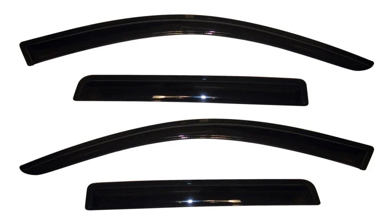 AVS 11-18 Mitsubishi Outlander (Excl. Sport) Ventvisor Outside Mount Window Deflectors 4pc - Smoke - Detail View