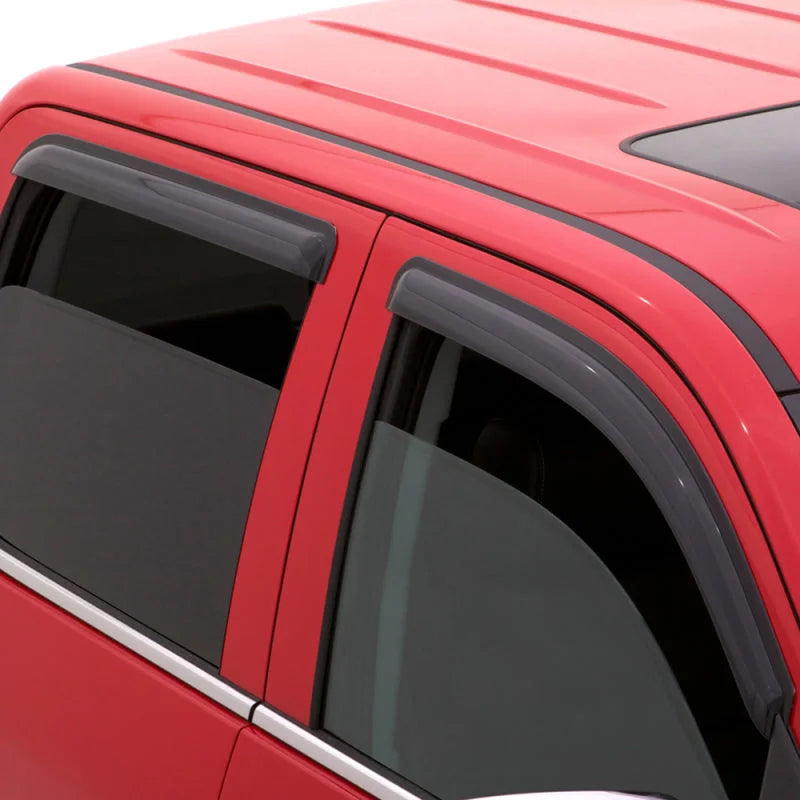 AVS 11-19 Ford Ranger Crew Cab Ventvisor Outside Mount Window Deflectors 4pc - Smoke - Back View