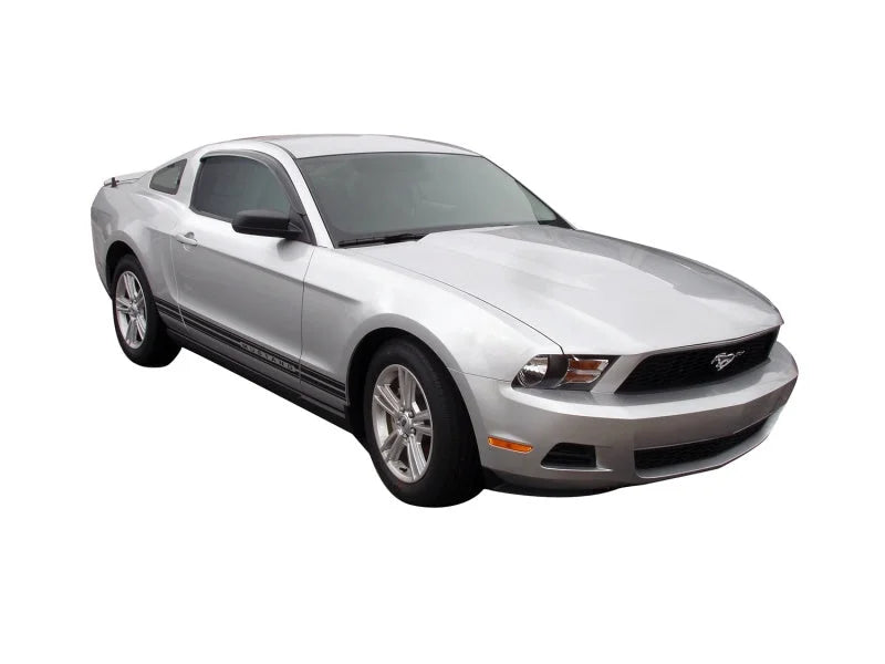 AVS 12-14 Ford Mustang Ventvisor Outside Mount Window Deflectors 2pc - Smoke - Back View