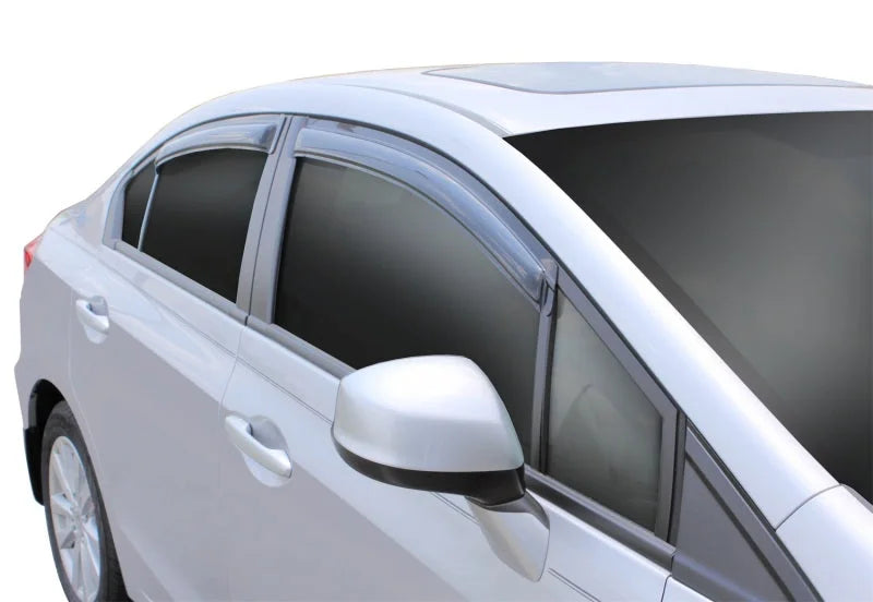 AVS 12-15 Honda Civic Ventvisor Outside Mount Window Deflectors 4pc - Smoke - Main Product View