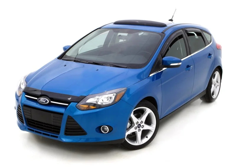AVS 12-18 Ford Focus Ventvisor Outside Mount Window Deflectors 4pc - Smoke - Detail View