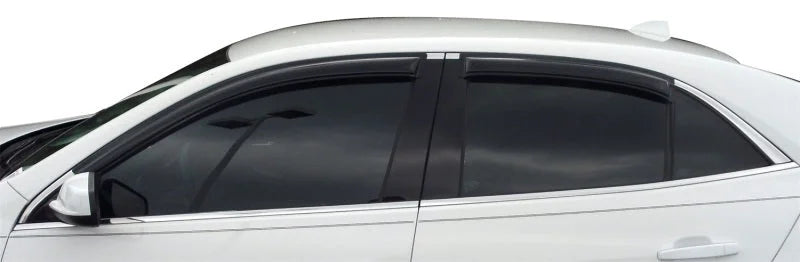 AVS 13-15 Chevy Malibu Ventvisor Outside Mount Window Deflectors 4pc - Smoke - Detail View