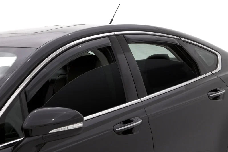 AVS 13-18 Ford Fusion Ventvisor In-Channel Front & Rear Window Deflectors 4pc - Smoke - Main Product View