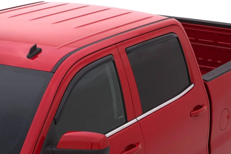 AVS 15-18 Chevy Silverado 2500 Crew Cab Ventvisor Front & Rear Window Deflectors 4pc - Smoke - Side View