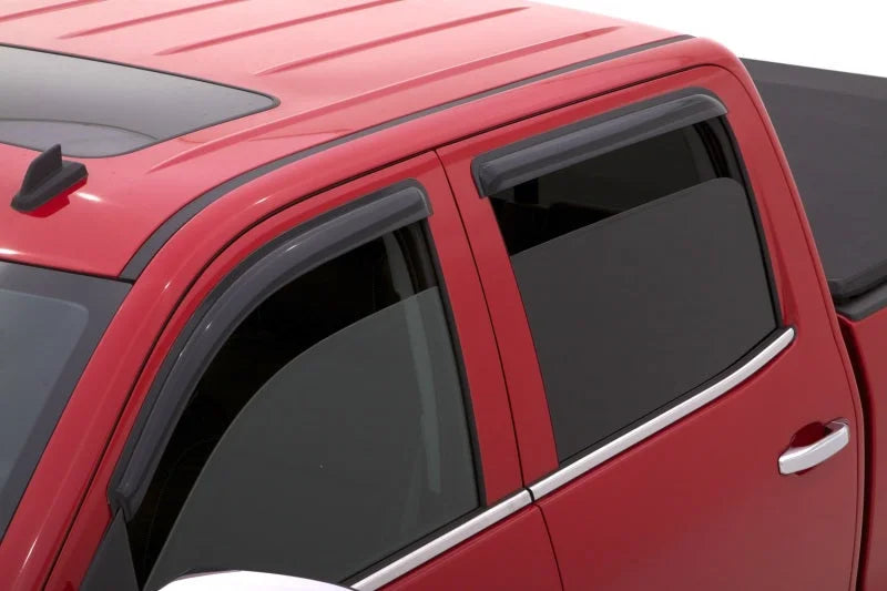 AVS 15-18 Chevy Silverado 2500 Crew Cab Ventvisor Outside Mount Window Deflectors 4pc - Smoke - Side View