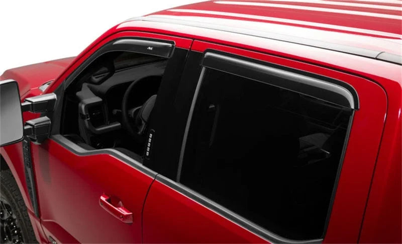 AVS 15-18 Ford F-150 Supercrew Ventvisor Outside Mount Window Deflectors 4pc - Smoke - Additional View 9