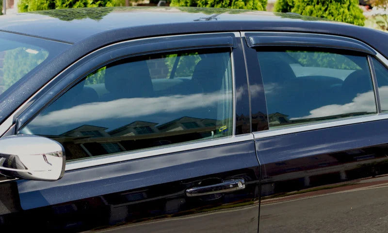 AVS 16-18 Honda Civic Ventvisor Outside Mount Window Deflectors 4pc - Smoke - Back View