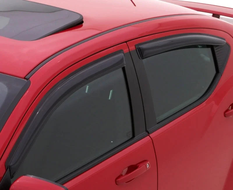 AVS 19-22 Mazda 3 Hatchback Ventvisor Outside Mount Window Deflectors 4pc - Smoke - Back View