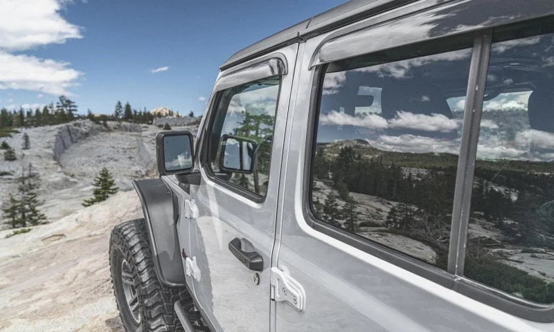 AVS 2018 Jeep Wrangler Unlimited (4-Door) Ventvisor Outside Mount Window Deflectors 4pc - Smoke - Additional View 5
