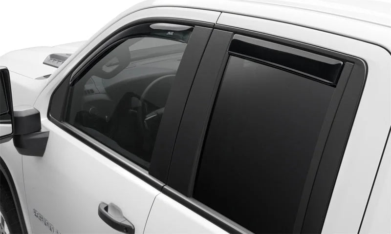AVS 2019 Chevrolet Silverado 1500 Crew Cab Pickup Ventvisor In-Channel 4pc - Smoke - Back View