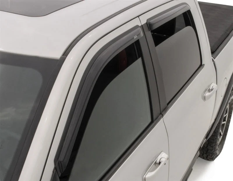 AVS 2019 RAM 1500 Crew Cab Ventvisor Outside Mount Front & Rear Window Deflectors 4pc - Smoke - Installation View