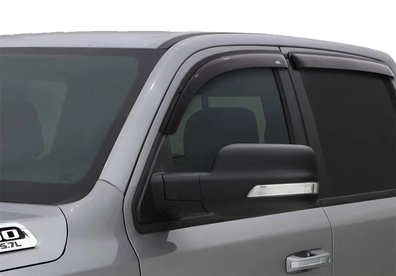 AVS 2019 Ram Quad Cab Ventvisor Outside Mount Window Deflectors 4pc - Smoke - Side View