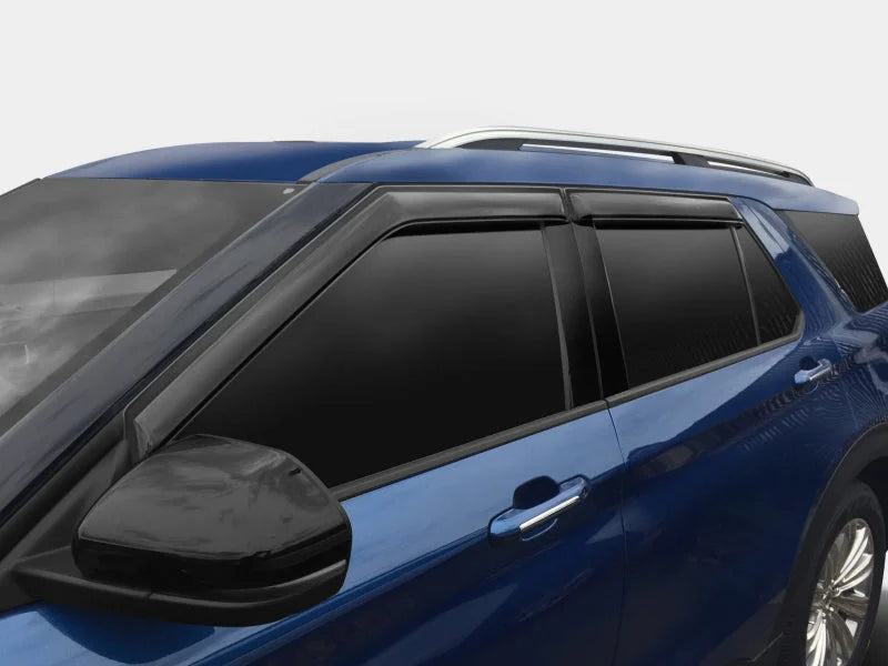 AVS 2020 Ford Explorer Ventvisor Outside Mount Window Deflectors 4pc - Smoke - Side View