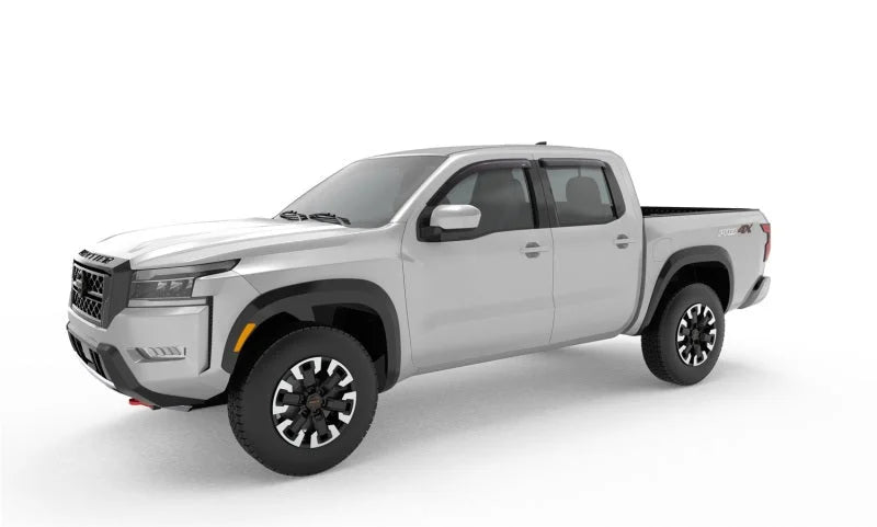 AVS 2022 Nissan Frontier (Crewcab Pickup) Ventvisor Outside Mount Window Deflectors 4pc - Smoke - Back View