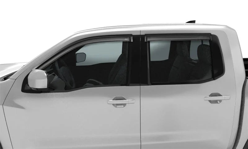 AVS 2022 Nissan Frontier (Crewcab Pickup) Ventvisor Outside Mount Window Deflectors 4pc - Smoke - Additional View 5