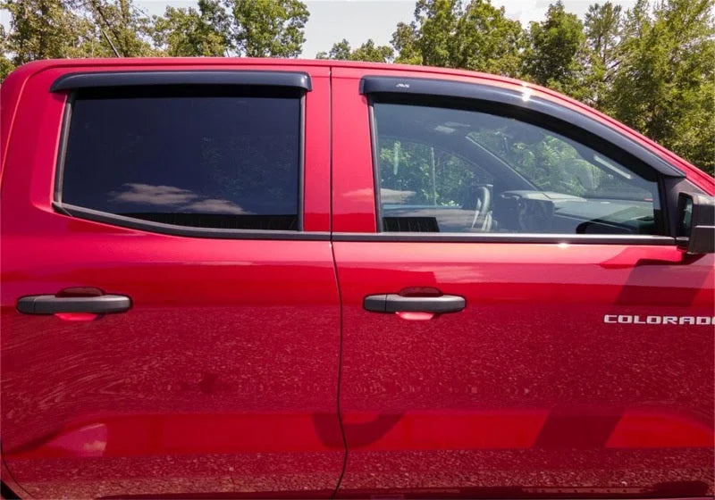 AVS 2023 Chevrolet Colorado / GMC Canyon Ventvisor Outside Mount Window Deflectors 4pc - Smoke - Side View
