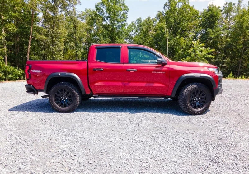 AVS 2023 Chevrolet Colorado / GMC Canyon Ventvisor Outside Mount Window Deflectors 4pc - Smoke - Back View