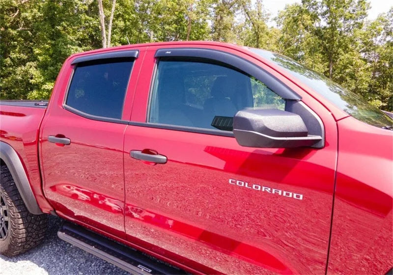 AVS 2023 Chevrolet Colorado / GMC Canyon Ventvisor Outside Mount Window Deflectors 4pc - Smoke - Additional View 5