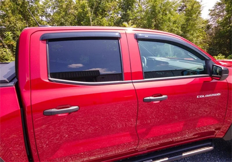 AVS 2023 Chevrolet Colorado / GMC Canyon Ventvisor Outside Mount Window Deflectors 4pc - Smoke - Additional View 6