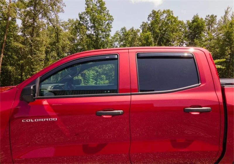 AVS 2023 Chevrolet Colorado Ventvisor Low Profile Deflectors 4pc - Smoke - Side View