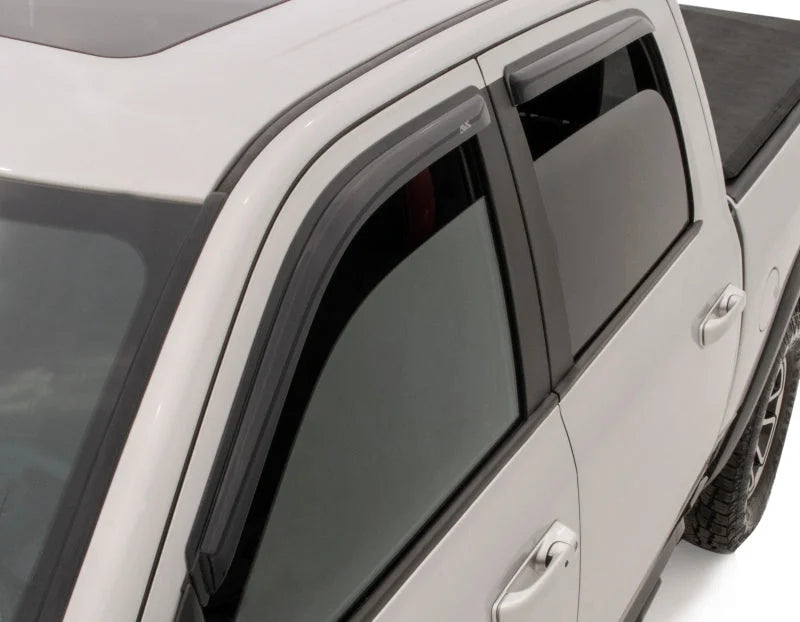 AVS 22-23 Toyota Tundra CrewMax Ventvisor Outside Mount Window Deflectors 4pc - Smoke - Side View