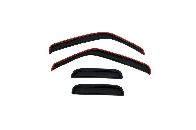 AVS 99-11 Ford Ranger (Fixed Window) Ventvisor Outside Mount Window Deflectors 4pc - Smoke - Side View