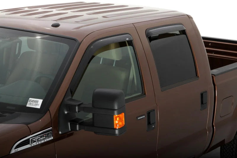 AVS 99-16 Ford F-250 Supercab Ventvisor Outside Mount Window Deflectors 4pc - Smoke - Main Product View
