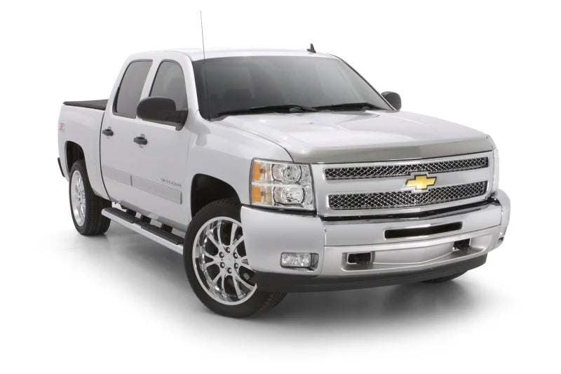 AVS Aeroskin Low Profile Hood Shield - Chrome fits 2002-2009 Chevrolet Trailblazer / Trailblazer EXT - Side View