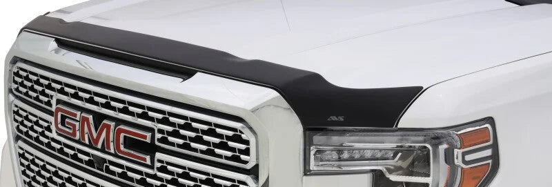 AVS Aeroskin Low Profile Hood Shield - Matte Black fits 2020-2022 GMC Sierra 2500 / 3500 HD - Side View