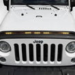 Load image into Gallery viewer, AVS Aeroskin Low Profile Hood Shield w/ Lights - Black fits 2007-2018 Jeep Wrangler JK - Main Product View