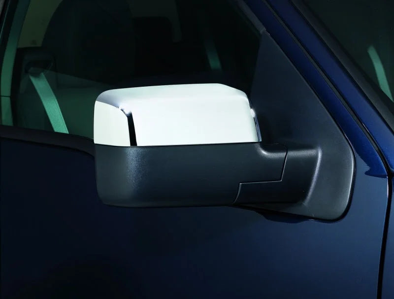 AVS (Upper Half) Mirror Covers 2pc - Chrome fits 2004-2008 Ford F-150 - Side View
