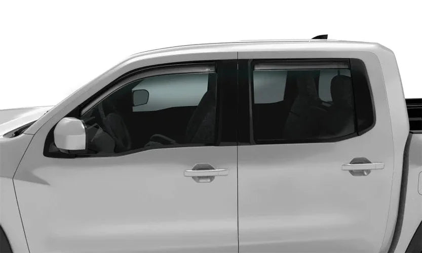 AVS 2022 Nissan Frontier Crew Cab Ventvisor In-Channel Window Deflectors - 4pc - Smoke - Back View