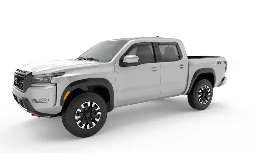 AVS 2022 Nissan Frontier Crew Cab Ventvisor In-Channel Window Deflectors - 4pc - Smoke - Installation View