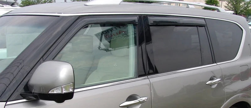 AVS Ventvisor Outside Mount Window Deflectors - Smoke fits 2011-2013 Infiniti QX56 - Side View
