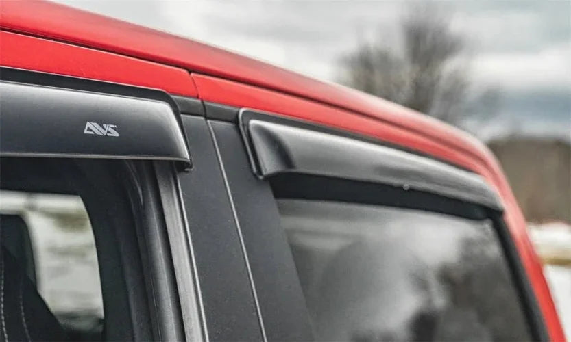 AVS 89-95 Toyota Pickup Access Cab Ventvisor Outside Mount Window Deflectors 4pc - Smoke - Installation View