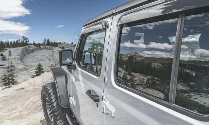 AVS 2018 Jeep Wrangler Unlimited (4-Door) Ventvisor Outside Mount Window Deflectors 4pc - Smoke - Additional View 5