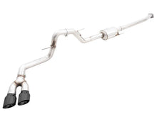Load image into Gallery viewer, AWE 0FG 21+ Ford F150 Dual Side Exit Cat-Back Exhaust - 4.5in Diamond Black Tips - Main Product View