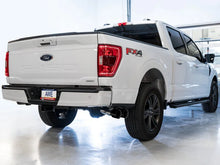 Load image into Gallery viewer, AWE 0FG 21+ Ford F150 Dual Side Exit Cat-Back Exhaust - 4.5in Diamond Black Tips - Back View
