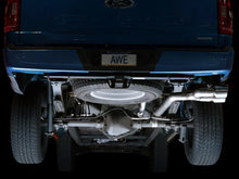 Load image into Gallery viewer, AWE 0FG 21+ Ford F150 Dual Side Exit Cat-Back Exhaust- 4.5in Chrome Silver Tips - Additional View 5
