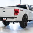 Load image into Gallery viewer, AWE 0FG 21+ Ford F150 Dual Split Rear Exhaust - 5in Chrome Silver Tips - Back View